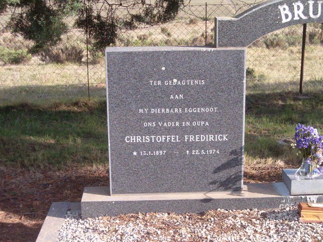 BRUCE Christoffel Fredirick 1897-1974