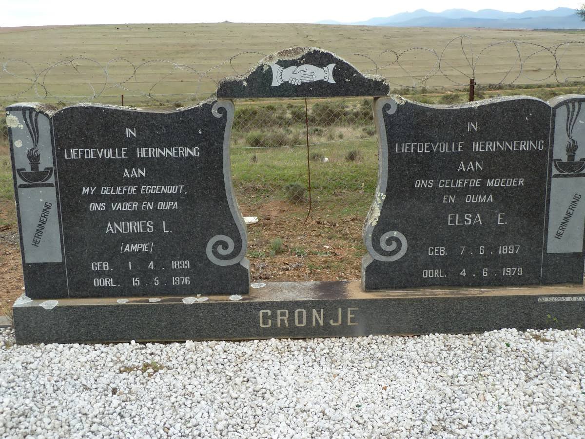 CRONJE Andries L. 1899-1976 &amp; Elsa E. 1897-1979