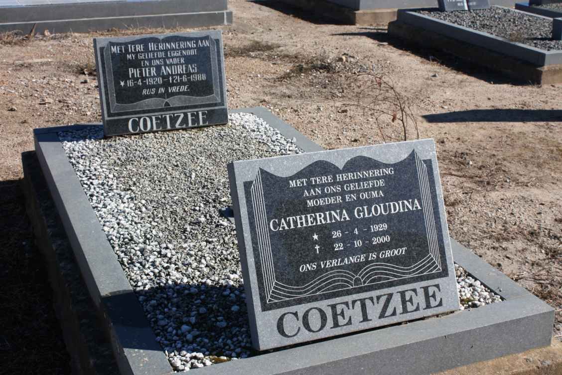 COETZEE Pieter Andreas 1920-1988 &amp; Catherina Gloudina 1929-2000