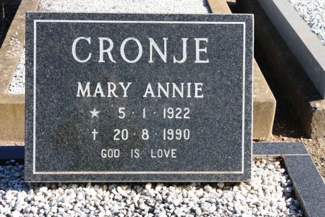 CRONJE Mary Annie 1922-1990