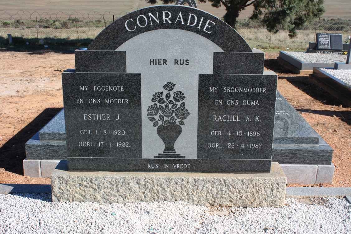 CONRADIE Rachel S.K. 1896-1987 :: CONRADIE Esther J. 1920-1982