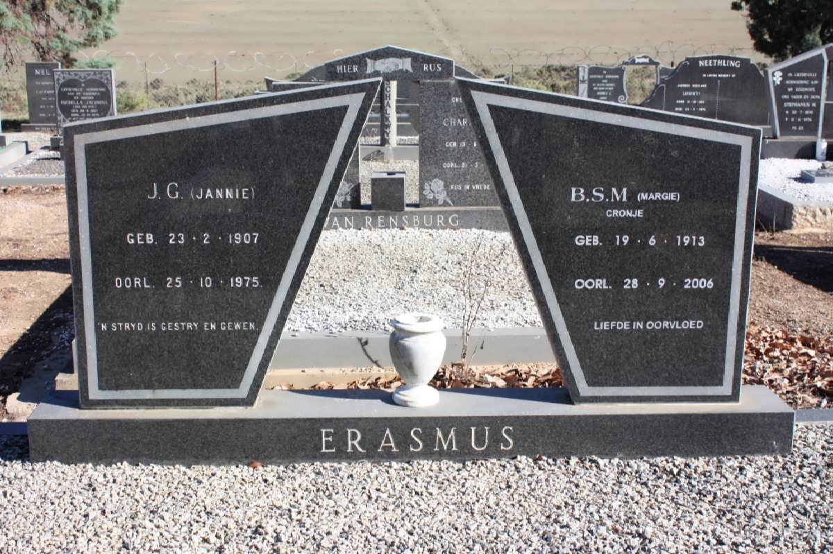 ERASMUS J.G. 1907-1975 &amp; B.S.M. CRONJE 1913-2006