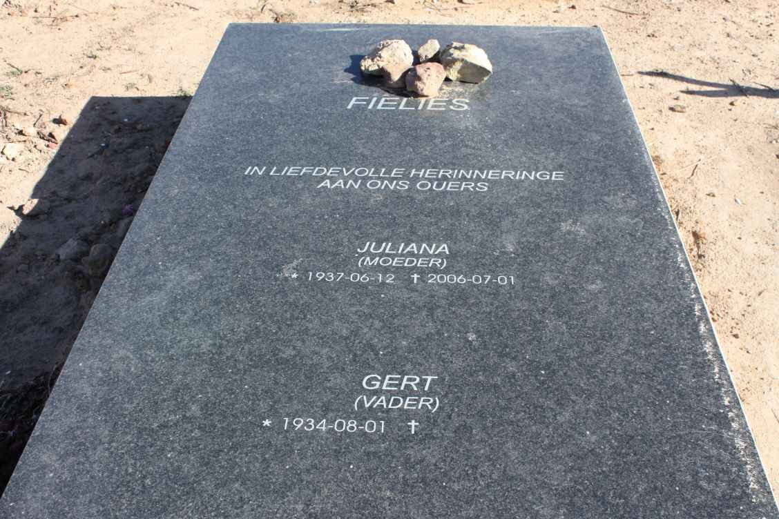 FIELIES Gert 1934- &amp; Juliana 1937-2006