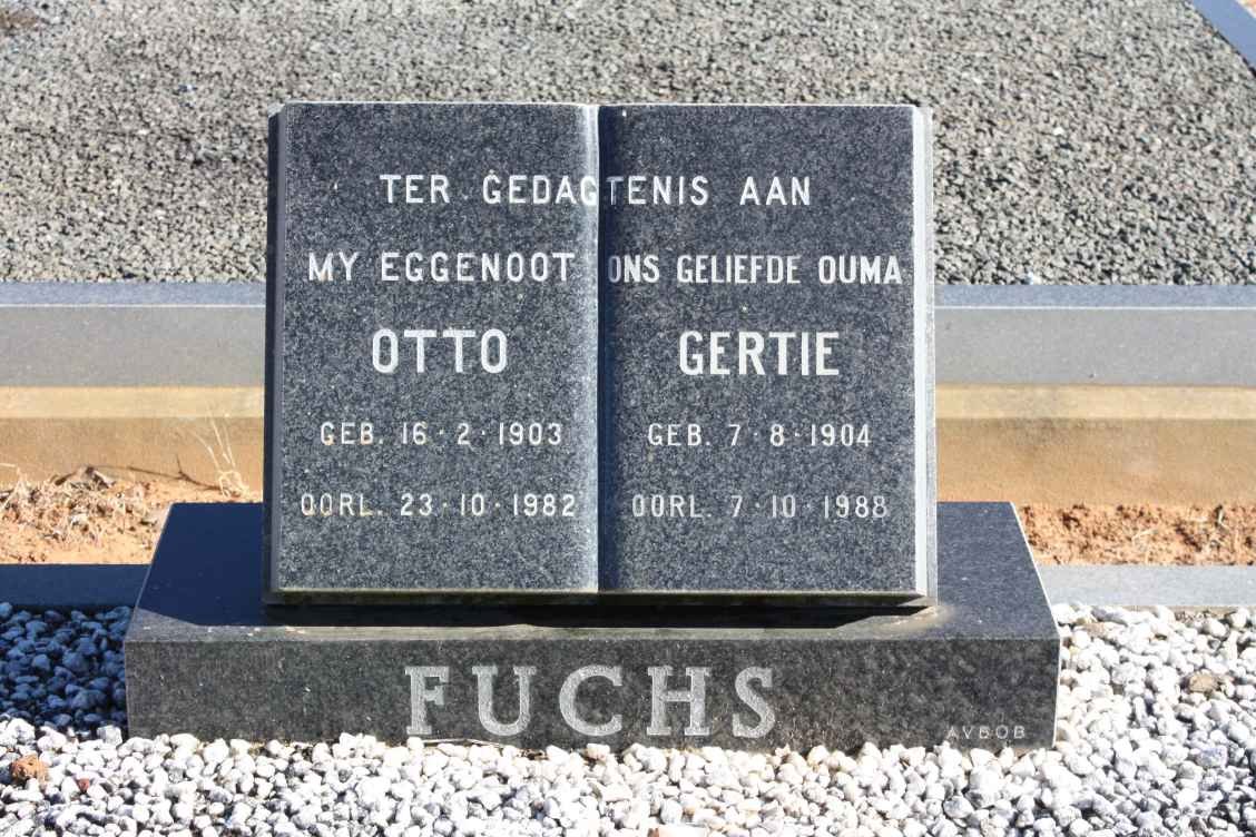 FUCHS Otto 1903-1982 &amp; Gertie 1904-1988