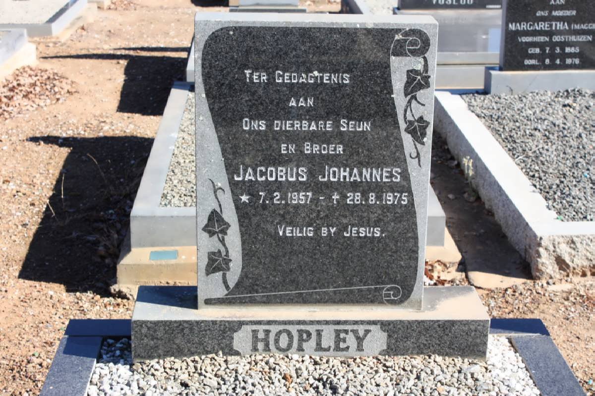HOPLEY Jacobus Johannes 1957-1975