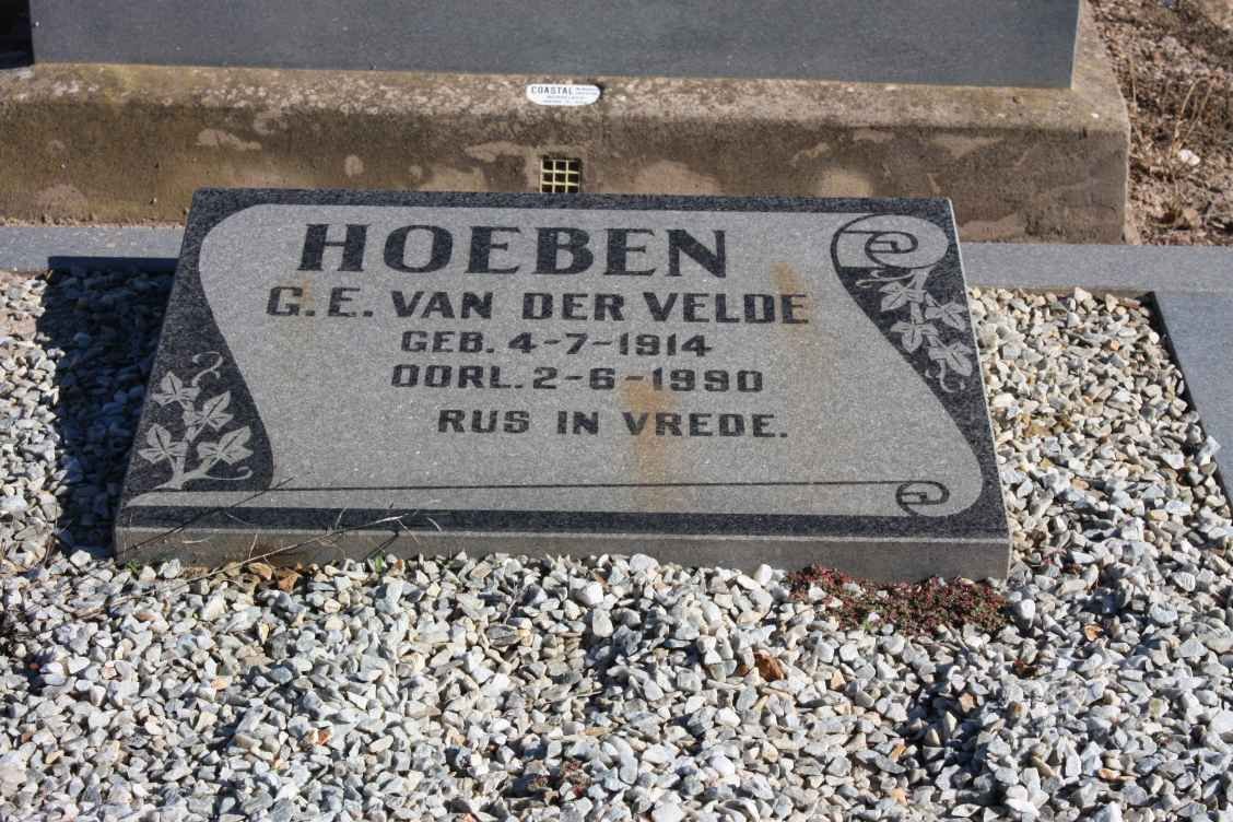 HOEBEN G.E. van der Velde 1914-1990