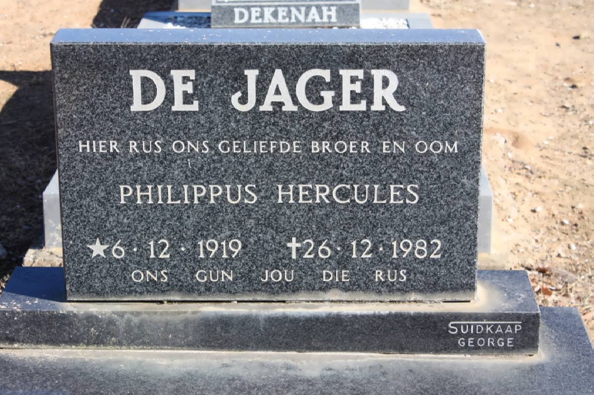 JAGER Philippus Hercules, de 1919-1982
