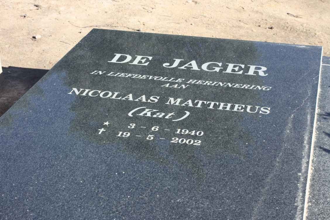 JAGER Nicolaas Mattheus, de 1940-2002