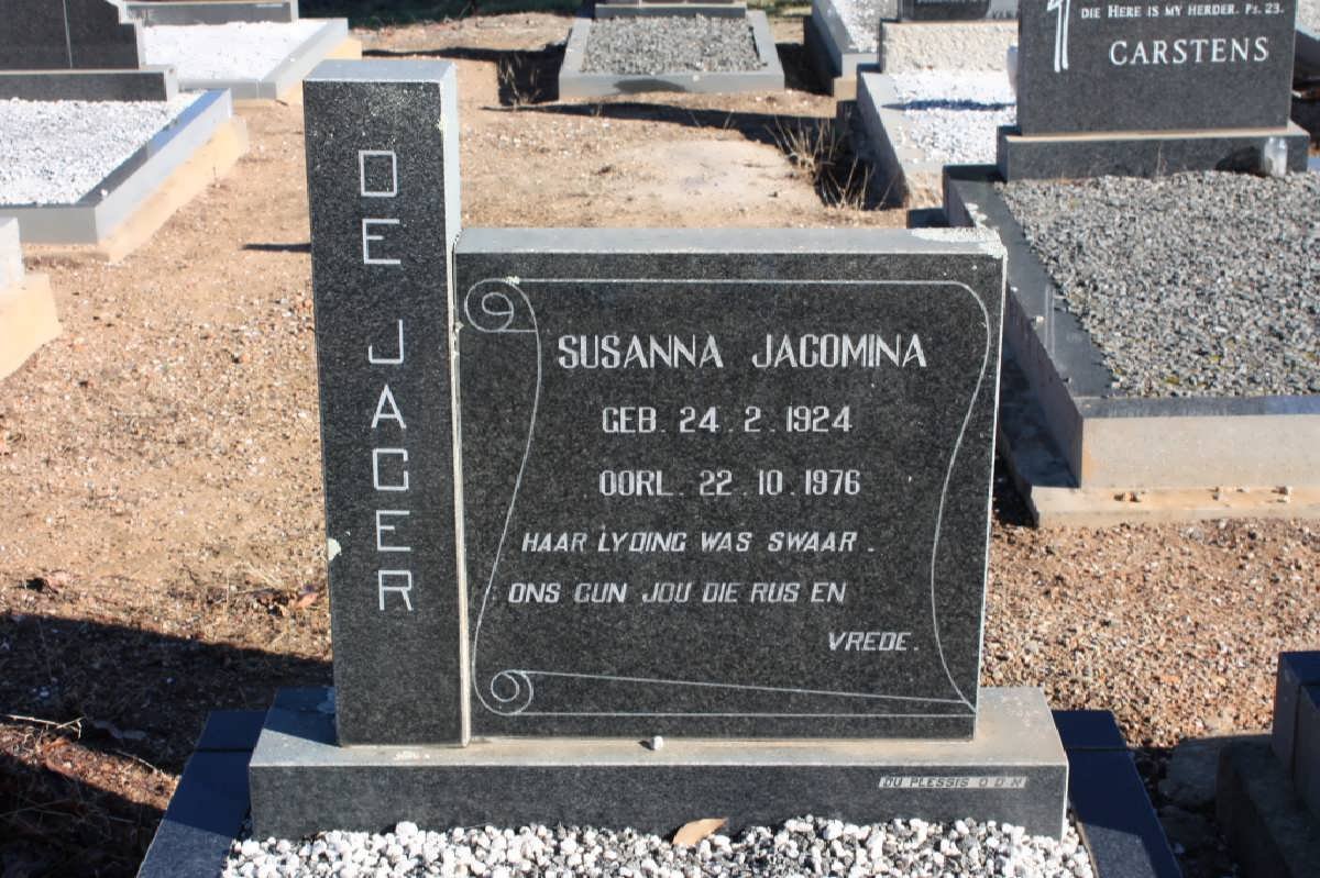 JAGER Susanna Jacomina, de 1924-1976