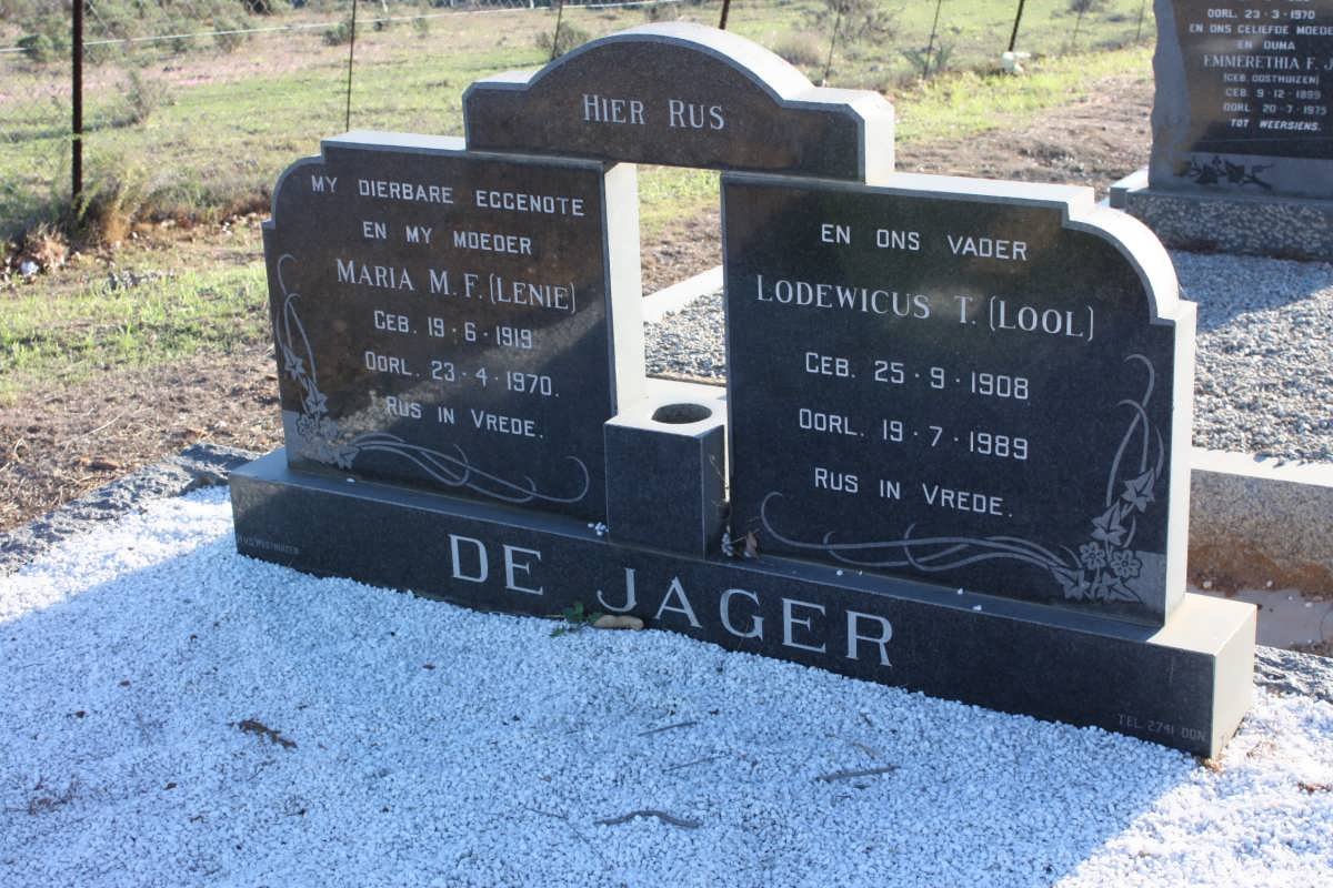 JAGER Lodewicus, de 1908-1989 &amp; Maria M.F. 1919-1970