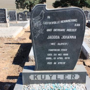 KUYLER Jacoba Johanna, formerly ROUX, nee OLIVIER 1888-1970