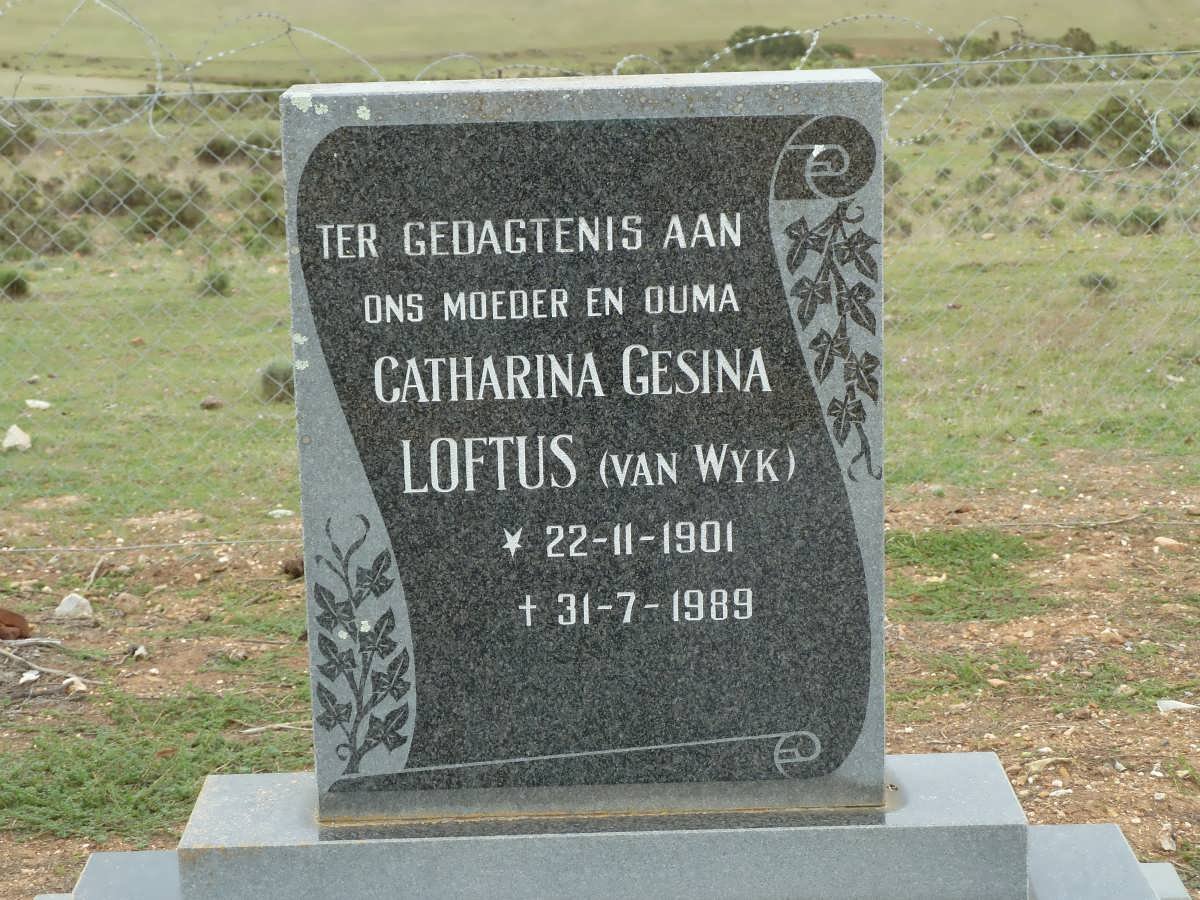 LOFTUS Catharina Gesina nee VAN WYK 1901-1989