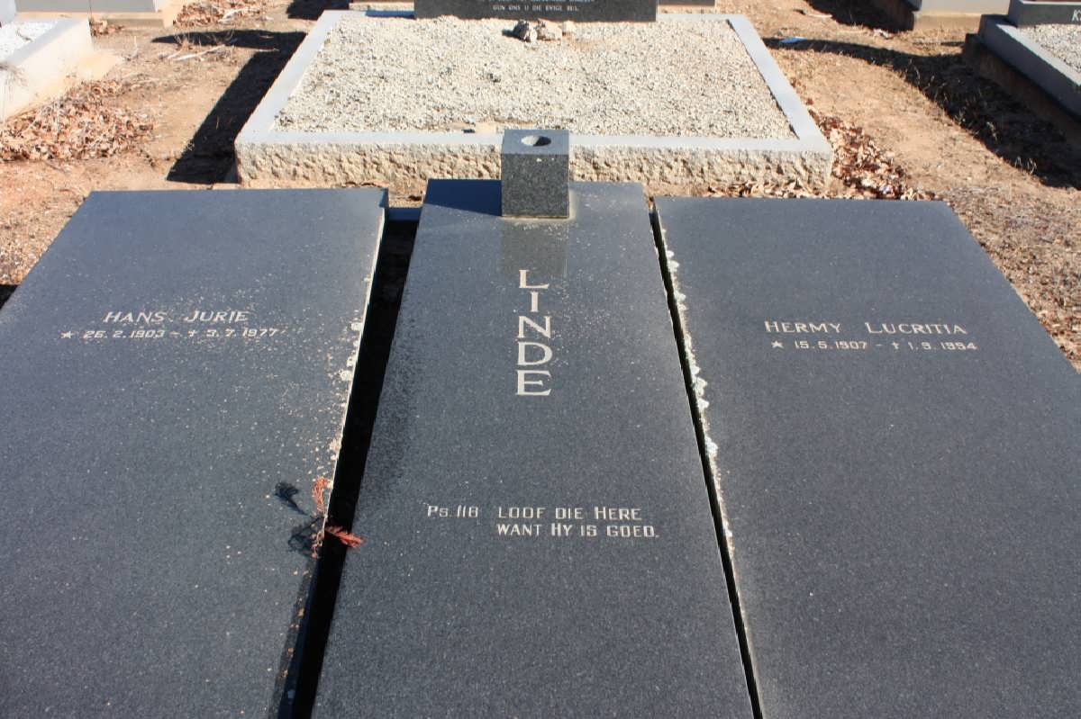 LINDE Hans Jurie 1903-1977 &amp; Hermy Lucritia 1907-1994