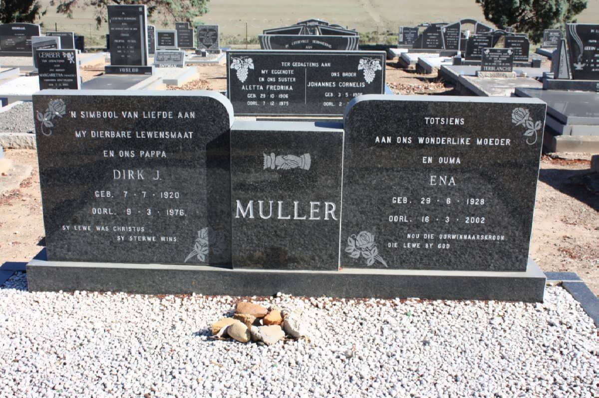 MULLER Dirk J. 1920-1976 &amp; Ena 1928-2002
