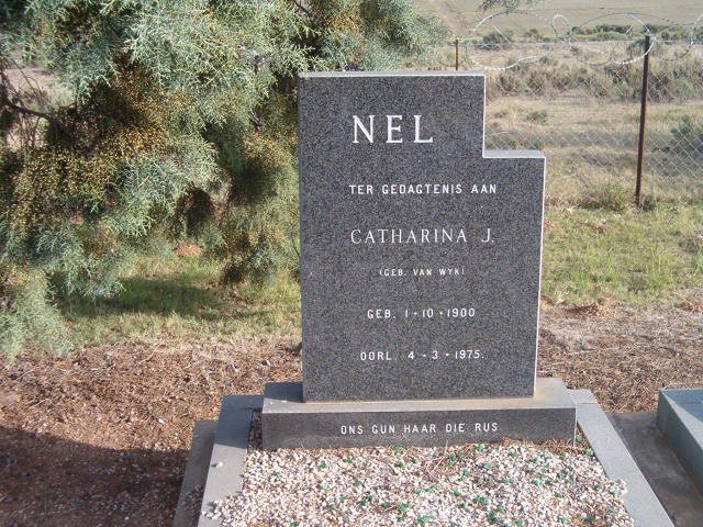NEL Catharina J. nee VAN WYK 1900-1975