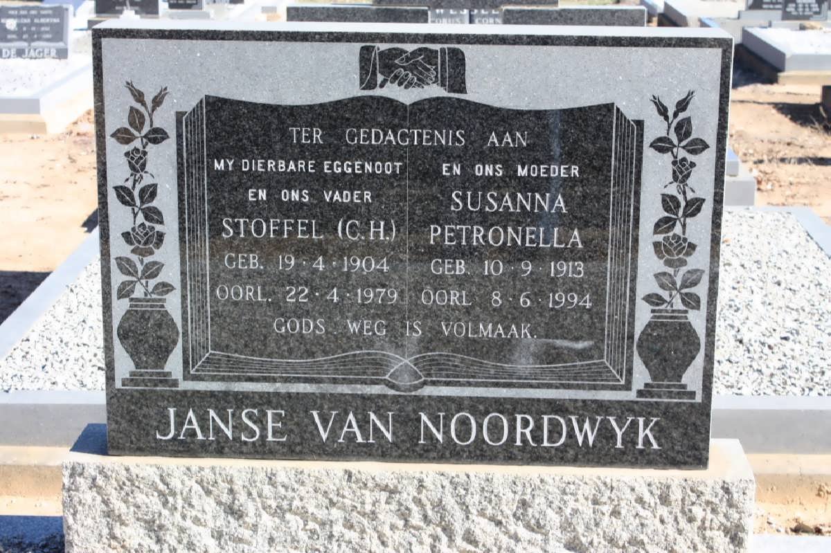 NOORDWYK C.H., Janse van 1904-1979 &amp; Susanna Petronella 1913-1994