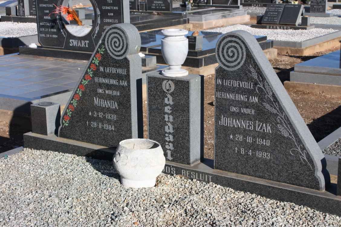 ODENDAAL Johannes Izak 1940-1993 &amp; Marinda 1938-1984