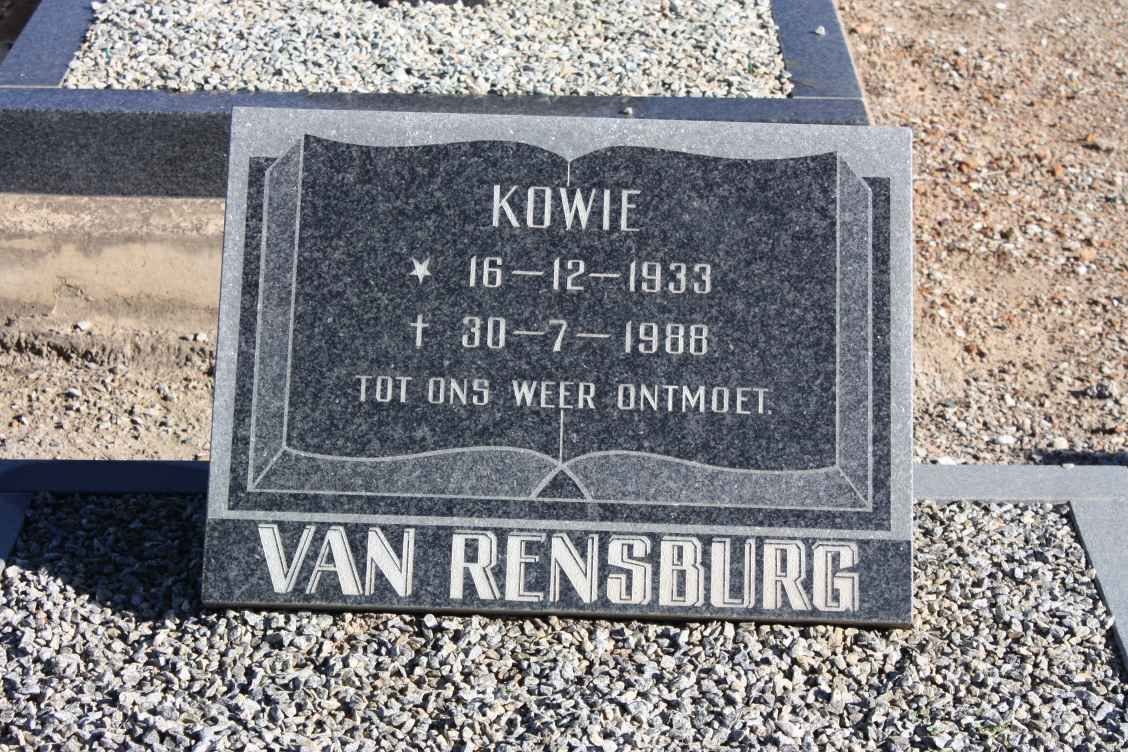 RENSBURG Kowie, van 1933-1988