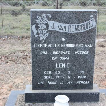 RENSBURG Lenie, J. van 1891-1982