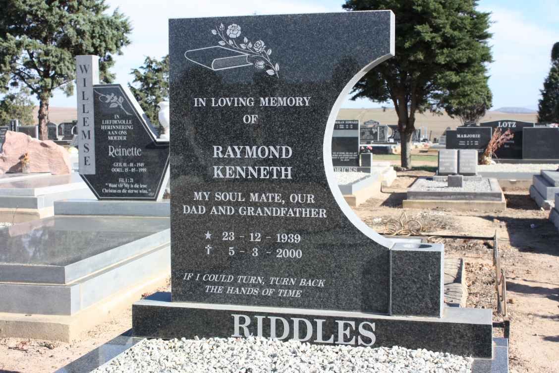 RIDDLES Raymond Kenneth 1939-2000