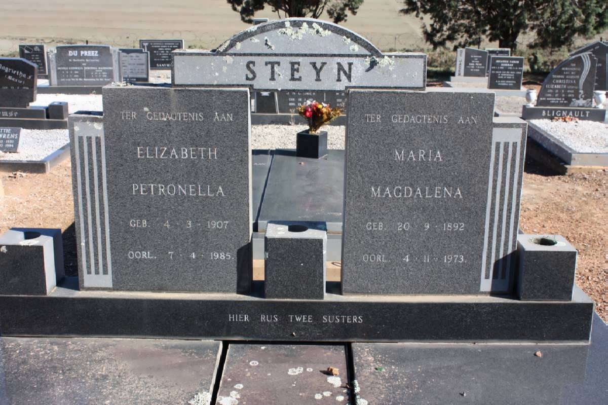 STEYN Elizabeth Petronella 1907-1985 :: STEYN Maria Magdalena 1892-1973