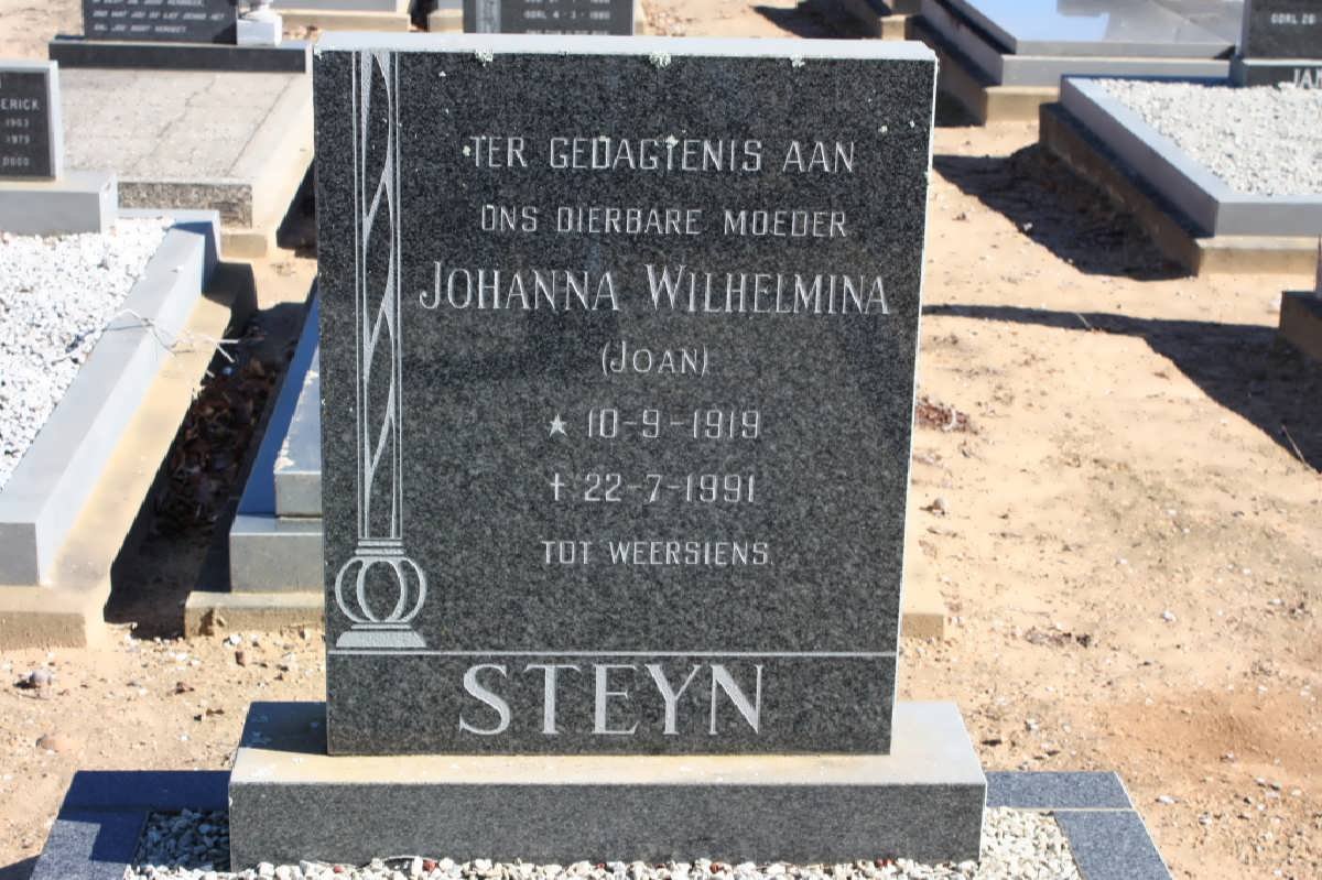 STEYN Johanna Wilhelmina 1919-1991