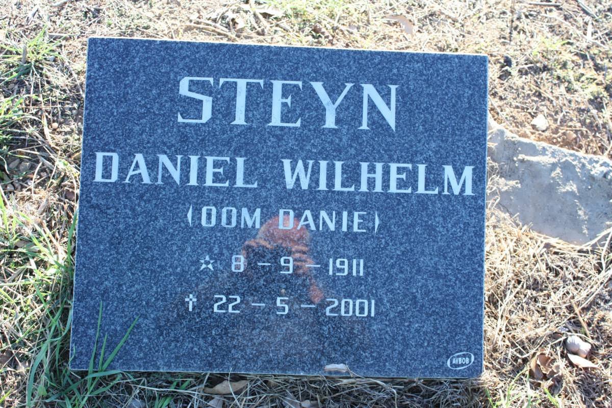 STEYN Daniel Wilhelm 1911-2001