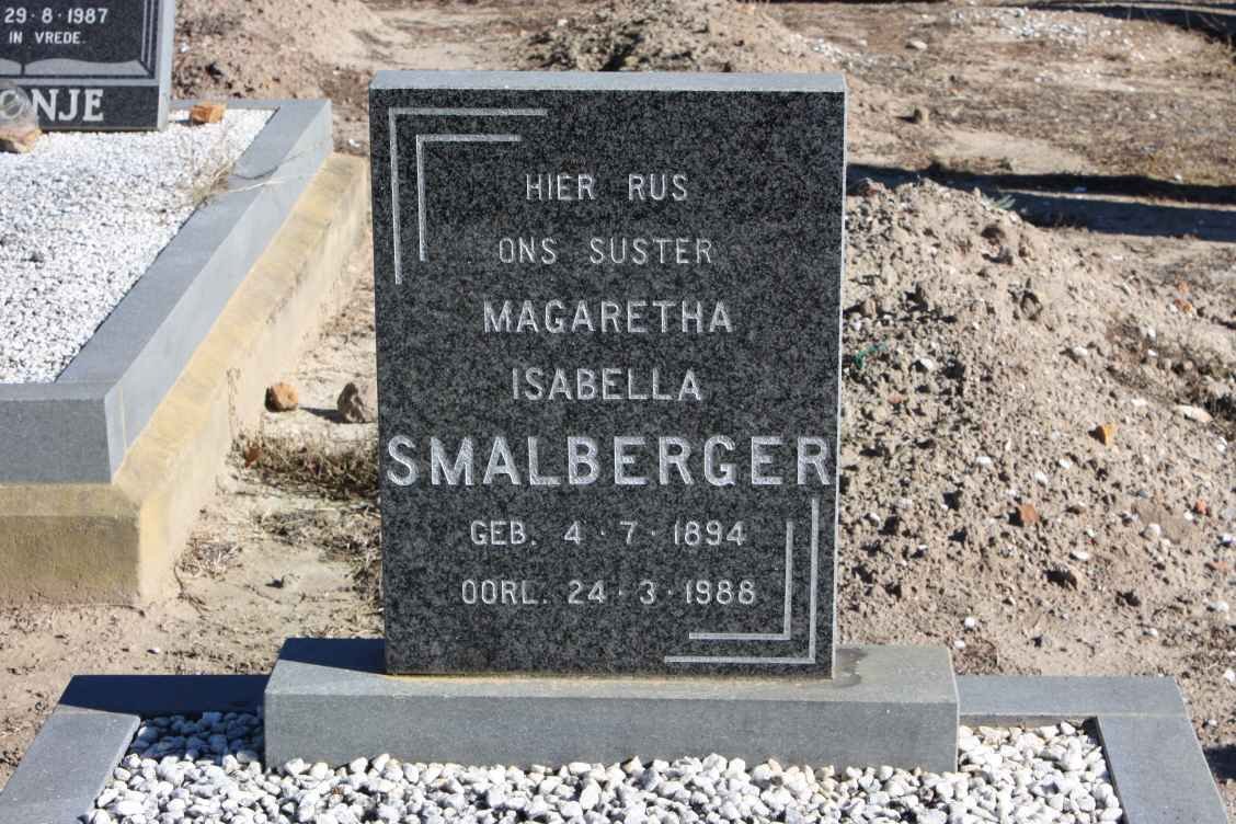 SMALBERGER Magaretha Isabella 1894-1988