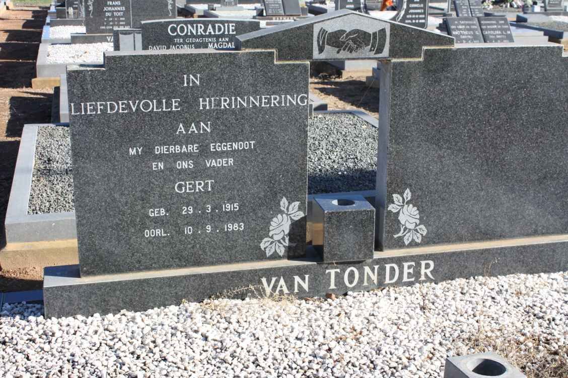 TONDER Gert, van 1915-1983