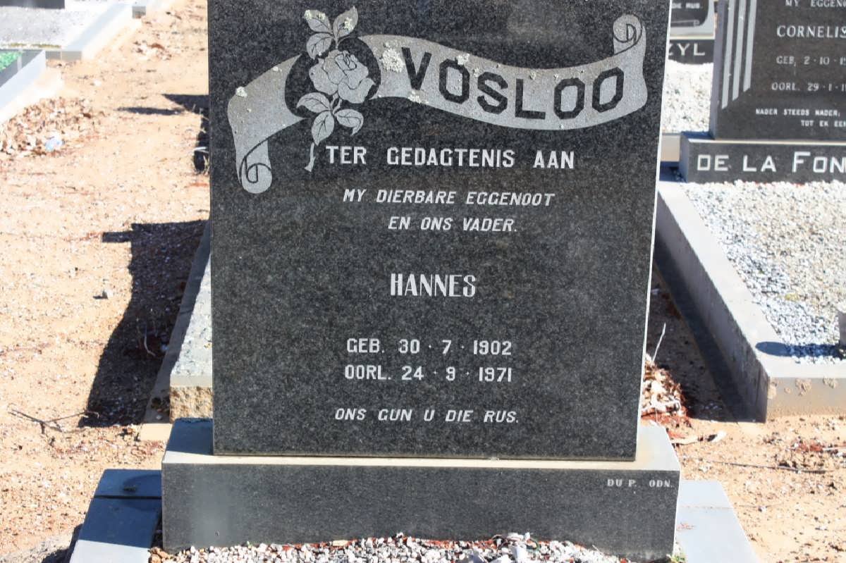 VOSLOO Hannes 1902-1971