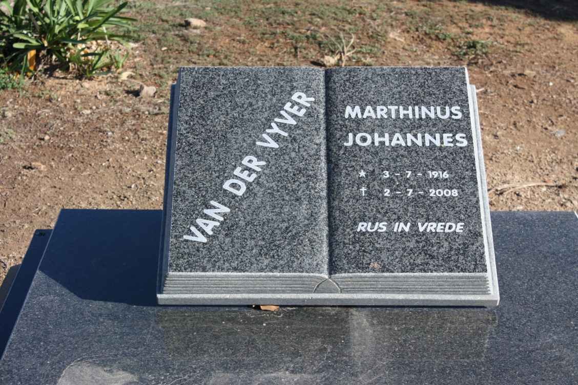 VYVER Marthinus Johannes, van der 1916-2008