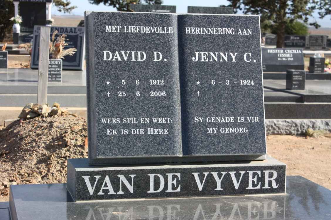 VYVER David D., van der 1912-2006 &amp; Jenny C. 1924-