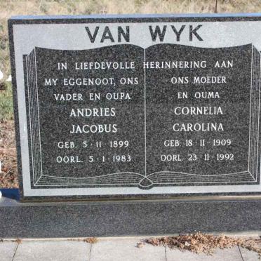 WYK Andries Jacobus, van 1899-1983 &amp; Cornelia Carolina 1909-1992