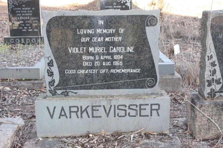 VARKEVISSER Violet Murial Caroline 1894-1965