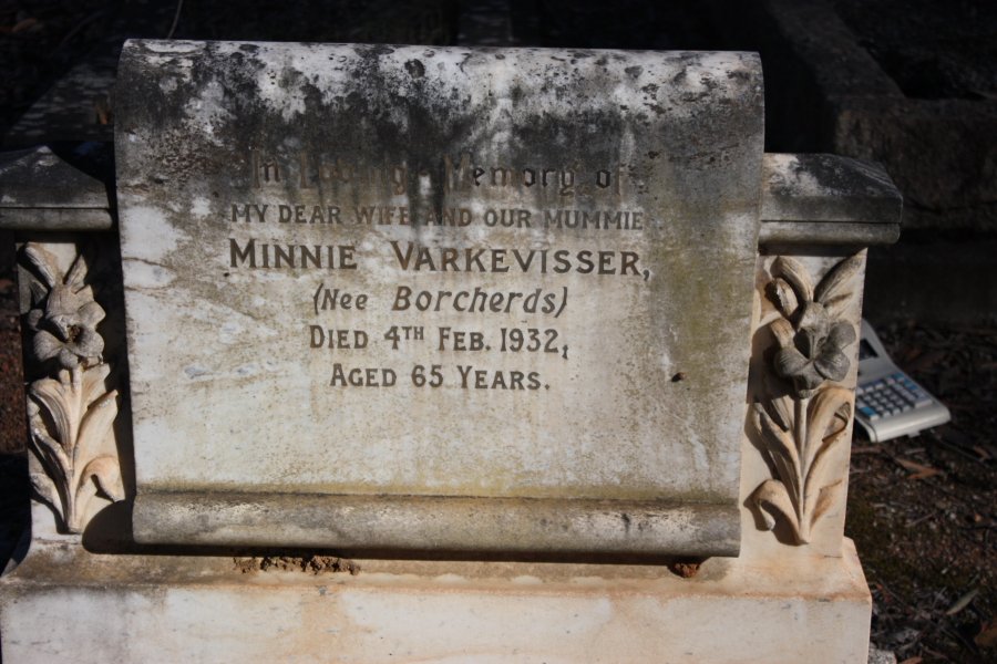 VARKEVISSER Minnie nee BORCHERDS -1932