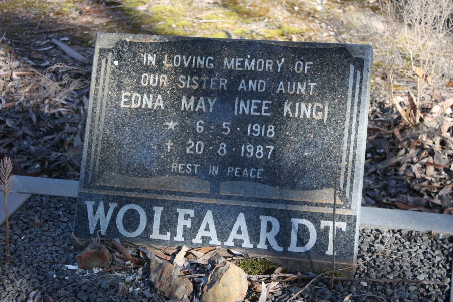 WOLFAARDT Edna May nee KING 1918-1987