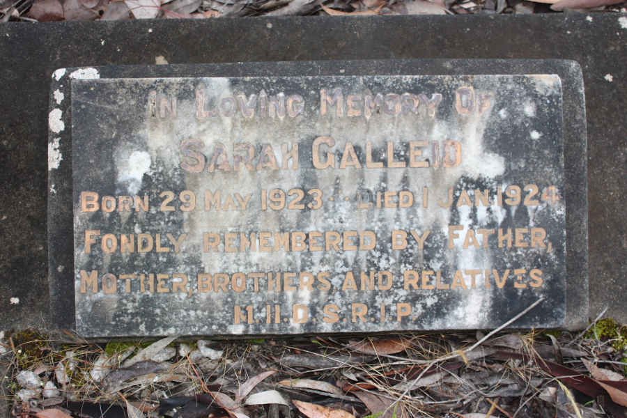 GALLEIO Sarah 1923-1924
