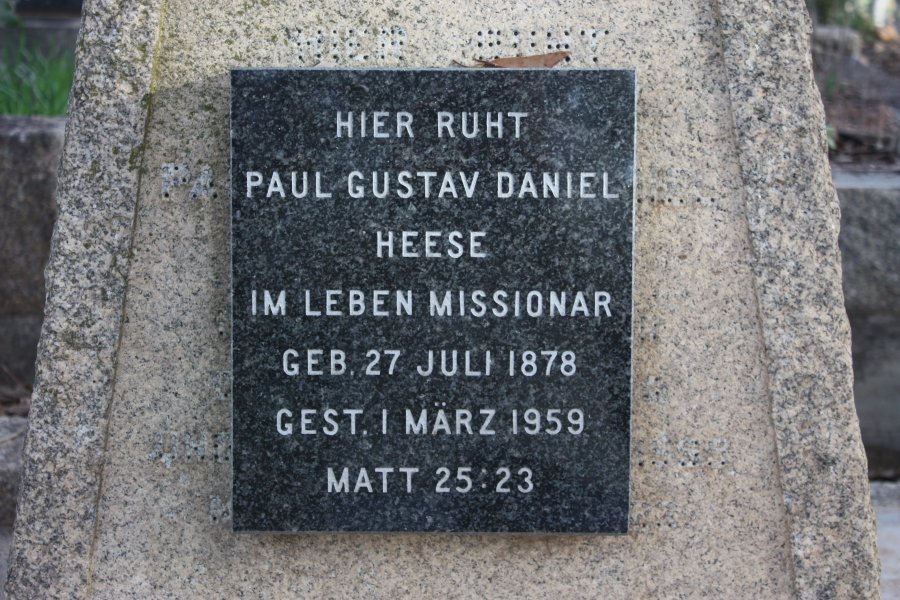 HEESE Paul Gustav Daniel 1878-1959