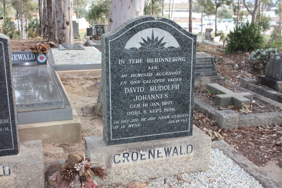 GROENEWALD David Rudolph Johannes 1897-1956