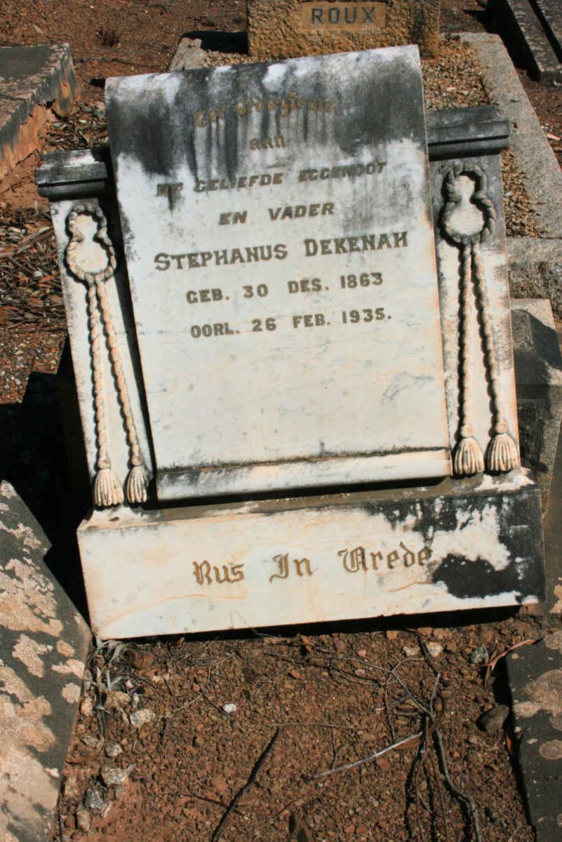 DEKENAH Stephanus 1863-1935