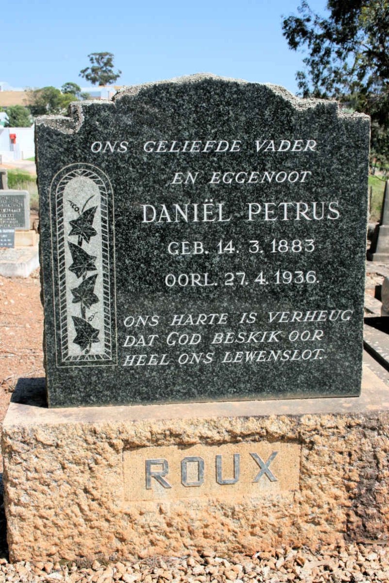 ROUX Daniel Petrus 1883-1936