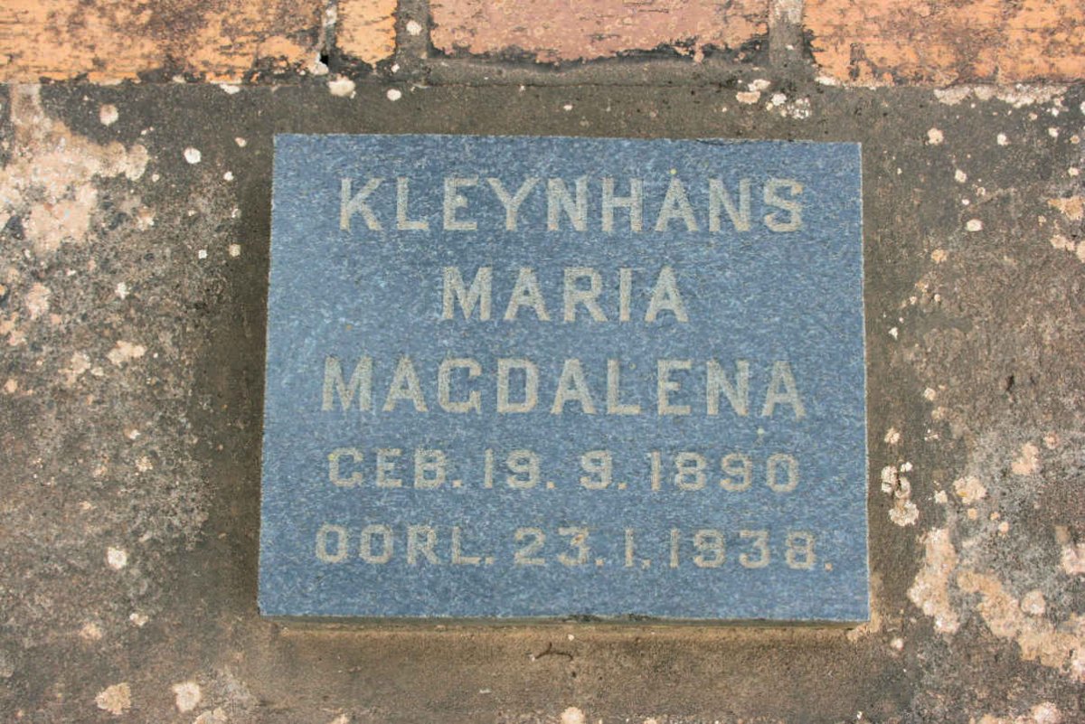 KLEYNHANS Maria Magdalena 1890-1938