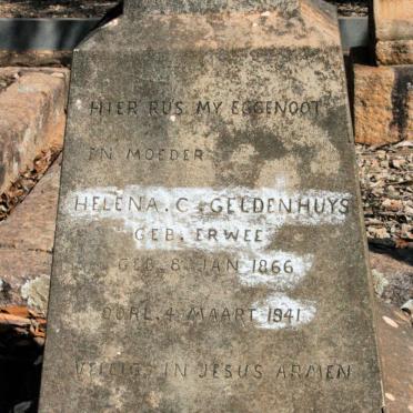 GELDENHUYS Helena C. neé ERWEE 1866-1941