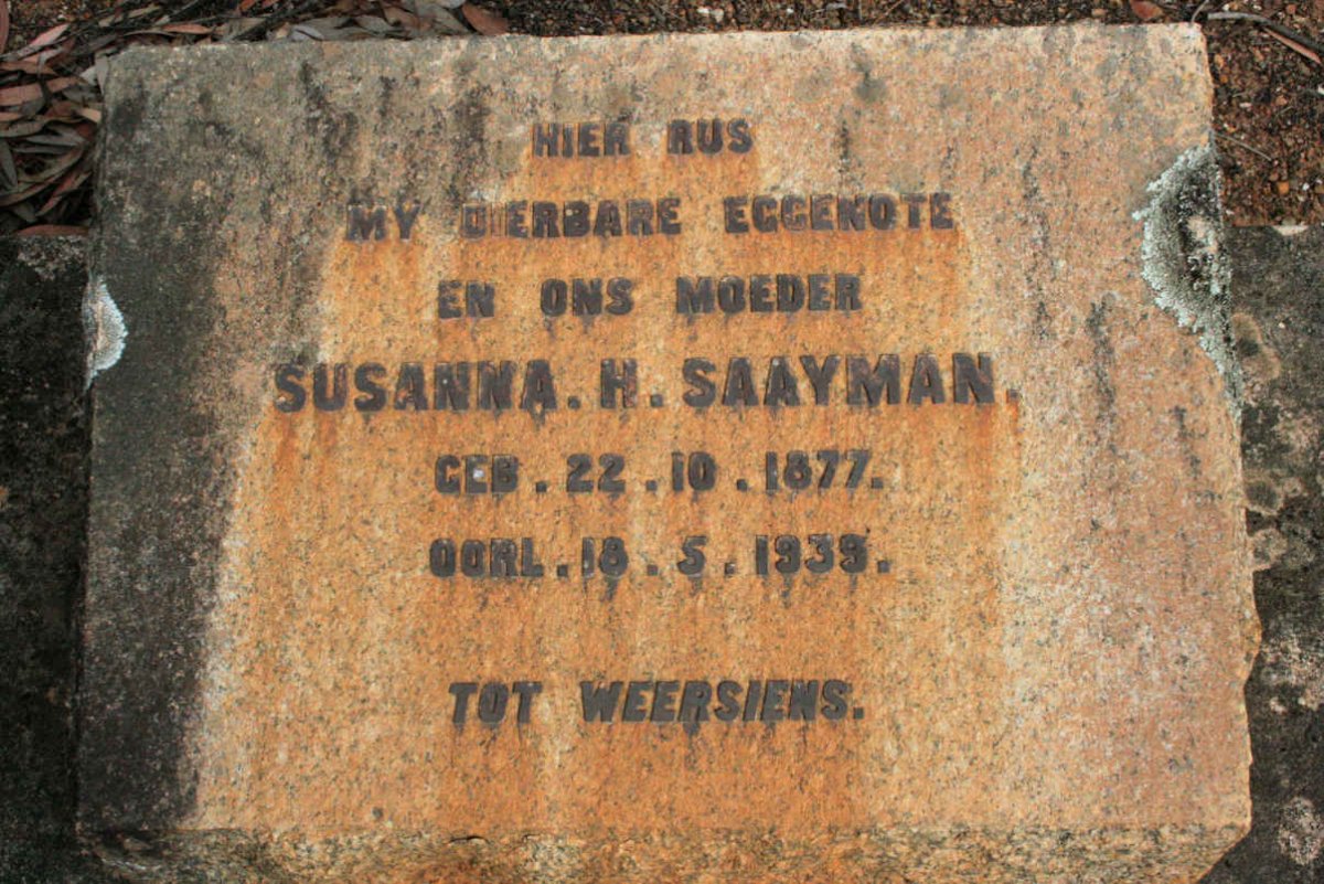 SAAYMAN Susanna H. 1877-1939