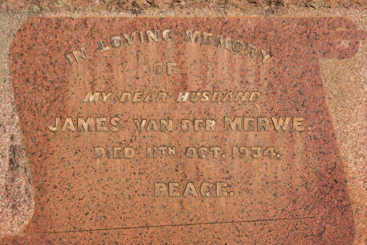 MERWE James, van der -1934