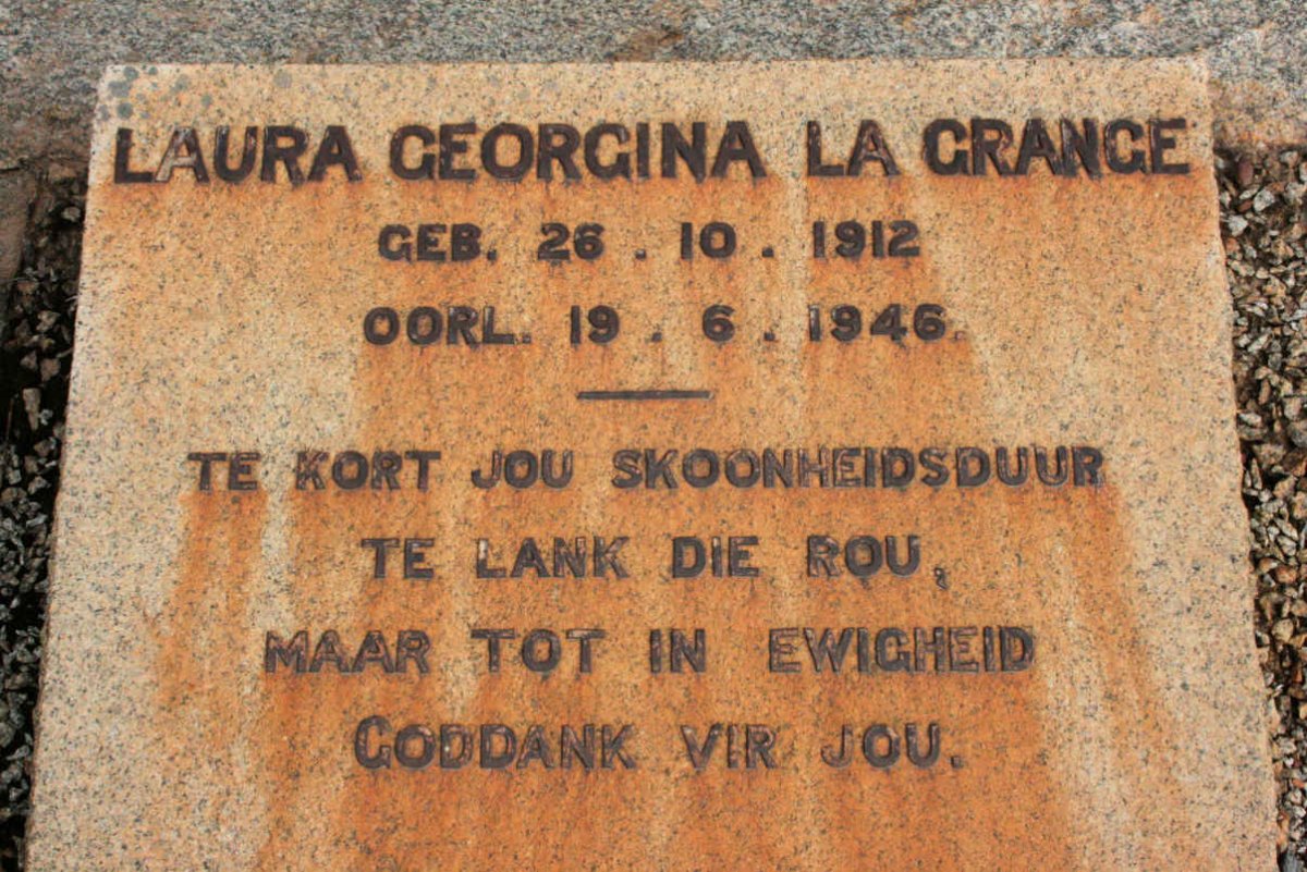 GRANGE Laura Georgina, la 1912-1946
