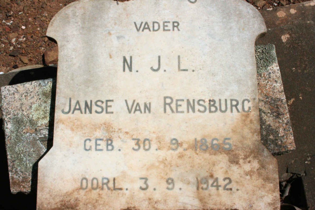 RENSBURG N.J.L., Janse van 1865-1942