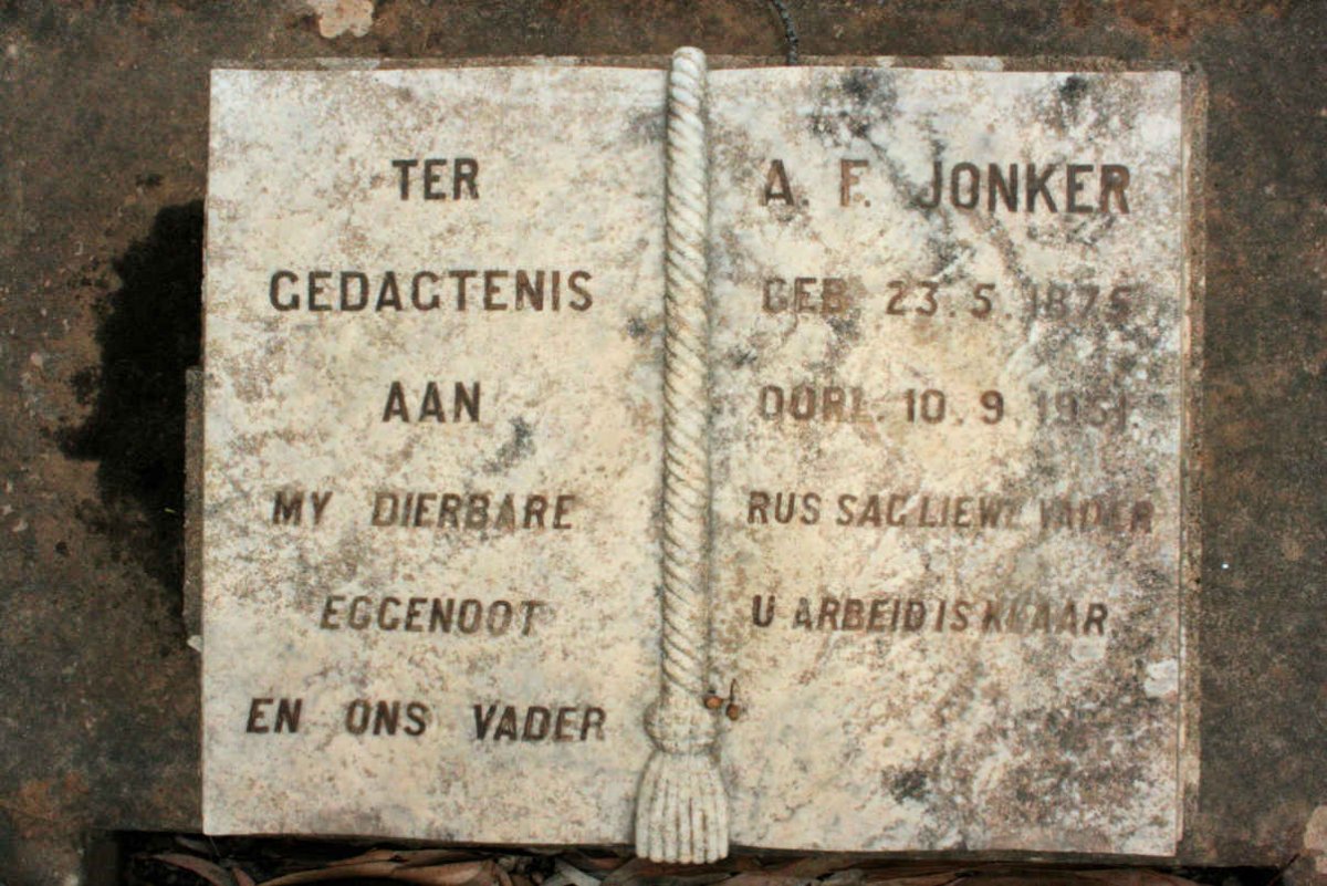 JONKER A.F. 1875-1951