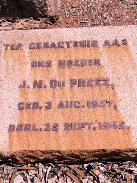 PREEZ J.M., du 1857-1944