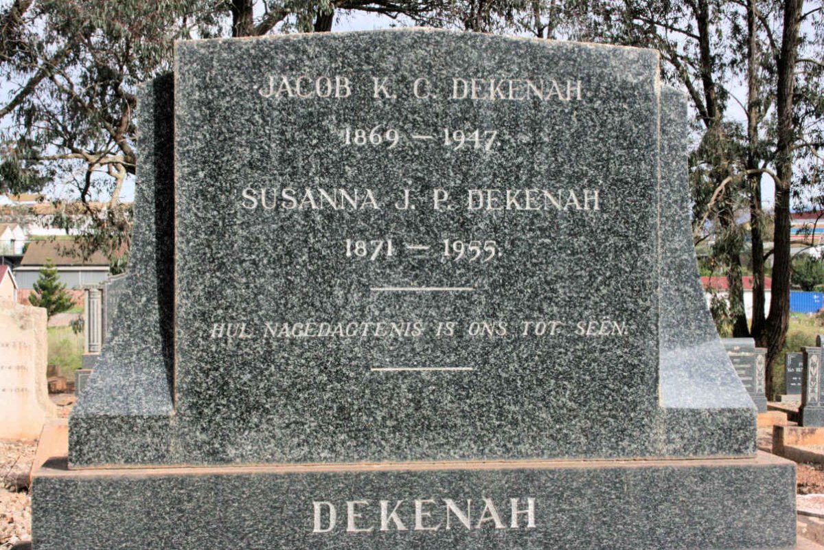 DEKENAH Johanna J.P. 1871-1955